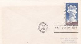 USA 1972, FDC COVER  NATIONAL PARKS  CENTENNIAL. - 1971-1980