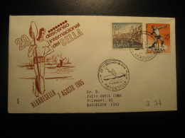 RIBADESELLA Asturias 1965 Descenso Int Sella Canoe Canoeing Rowing Piraguas Pirogues Remo Cancel Cover SPAIN - Canoa