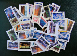 USA US - Small Batch Of 40 Stamps On Fragments Used - 3a. 1961-… Gebraucht