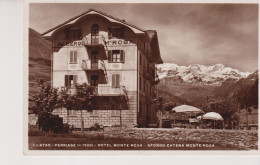 AYAS PERRIASE  HOTEL MONTE ROSA  SFONDO CATENA DEL MONTE ROSA FOTOGRAFICA VG 1936 - Aosta