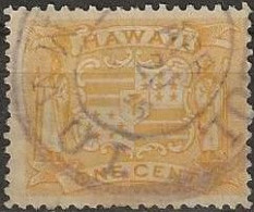 HAWAII 1894 Arms - 1c. - Orange FU - Hawaï