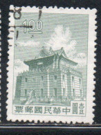 CHINA REPUBLIC REPUBBLICA DI CINA TAIWAN FORMOSA 1960 1961 CHU KWANG TOWER QUEMOY 1$ USED USATO OBLITERE' - Usados