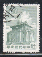 CHINA REPUBLIC REPUBBLICA DI CINA TAIWAN FORMOSA 1960 1961 CHU KWANG TOWER QUEMOY 1$ USED USATO OBLITERE' - Oblitérés