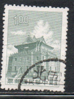 CHINA REPUBLIC REPUBBLICA DI CINA TAIWAN FORMOSA 1960 1961 CHU KWANG TOWER QUEMOY 1$ USED USATO OBLITERE' - Oblitérés