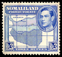 Somaliland 1938 3r Bright Blue Fine Used. - Somaliland (Protectorate ...-1959)
