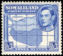 Somaliland 1938 3r Bright Blue Unmounted Mint. - Somaliland (Protettorato ...-1959)