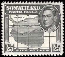 Somaliland 1938 5r Black Unmounted Mint. - Somalilandia (Protectorado ...-1959)