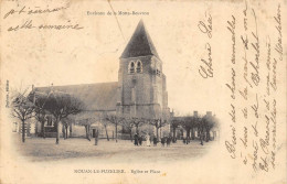 CPA 41 NOUAN LE FUZELIER EGLISE ET PLACE - Autres & Non Classés