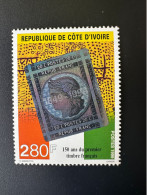 Côte D'Ivoire Ivory Coast 1999 Mi. 1218 150 Ans Premier Timbre Français Philexfrance Hologramme Hologramm - Costa D'Avorio (1960-...)