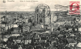 Bruxelles Eglise St. Gudule Et Panorama 1909 Used Real Photo Postcard. Publisher Ed.Nels, Bruxelles - Viste Panoramiche, Panorama