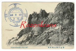 CPA Oya Shirazu OYACHIRAZU FUJI MT. CPA RARE Japan Japon Via Siberia 1908 Du Sommet Du Fujiyama - Sonstige & Ohne Zuordnung