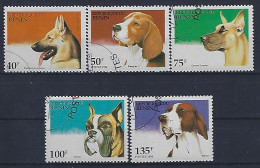 Benin 1995  Dogs (o) Mi.675-679 - Bénin – Dahomey (1960-...)