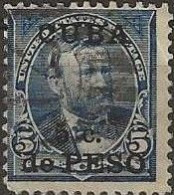 1899 Grant Overprinted And Surcharged - 5c. On 5c. - Blue FU - Cuba