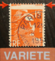 R712/37 - 1948 - TYPE MARIANNE DE GANDON - N°813 (I) Oblitéré - VARIETE >>> Piquage Très Décalé - Used Stamps