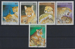 Benin 1995  Wild Cats With Young (o) Mi.704-709 - Bénin – Dahomey (1960-...)