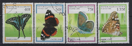 Benin 1996  Butterflies (o) Mi.778-780 + 782 - Bénin – Dahomey (1960-...)