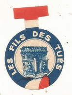 Insigne Papier Pour épinglette, LES FILS DES TUES, France, Arc De Triomphe - Sonstige & Ohne Zuordnung