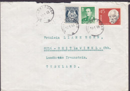 Norway VOLLEN I ASKER 1963 Cover Brief Lettre REIT Im WINKL Trauenstein Germany Nansen Stamp - Covers & Documents