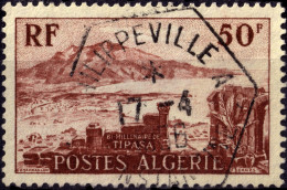 ALGÉRIE - 1956 - TàD Recette Auxiliaire Urbaine "PHILIPPEVILLE A / CONSTANTINE" Sur Yv.327 50fr Tipasa - TB - Used Stamps