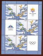 SLOVENIJA Mi.Nr. 382-383 Olympische Spiele Salt Lake City 2002 - Kleinbogen - MNH - Inverno2002: Salt Lake City