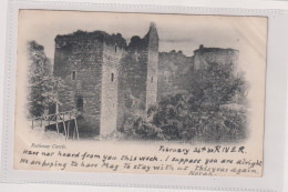 UK SCotland ROTHESAY CASTLE 1903 - Undivided Rear  Dover Postmark Plus Rare RIVER Thimble Postmark - Bute