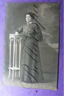 Carte Postale Fotokaart Studio Foto Atelier Photo VAN DER HEYDEN  Antwerpen Link Céline Dael  1917-18 Couture Music Harp - Anciennes (Av. 1900)