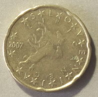 2007 -  SLOVENIA - MONETA IN EURO -  DEL VALORE DI 20  CENTESIMI  -  USATA- - Slowenien