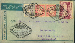1924, Air Mail From PADANG To Leipzig - Niederländisch-Indien