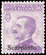 Scarpanto 1912-21 50c Violet Unmounted Mint. - Egeo (Scarpanto)