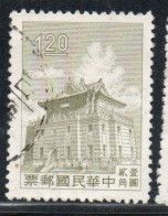 CHINA REPUBLIC REPUBBLICA DI CINA TAIWAN FORMOSA 1960 1961 CHU KWANG TOWER QUEMOY 1.20$ USED USATO OBLITERE' - Oblitérés