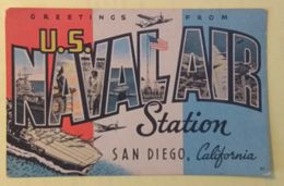 SAN DIEGO - Californie - CPA 15349 - Greetings From US NAVAL AIR Station - éd Hopkins - San Diego