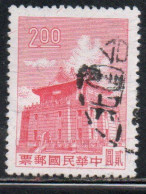 CHINA REPUBLIC REPUBBLICA DI CINA TAIWAN FORMOSA 1960 1961 CHU KWANG TOWER QUEMOY 2$ USED USATO OBLITERE' - Oblitérés