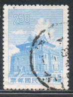 CHINA REPUBLIC REPUBBLICA DI CINA TAIWAN FORMOSA 1960 1961 CHU KWANG TOWER QUEMOY 2.50$ USED USATO OBLITERE' - Gebraucht