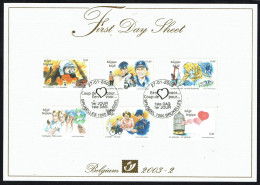 FDS 2003 - 2 - COB N° 3150/55 - Coup De Coeur Pour Police, Pompiers, Protection Civile, La Poste, St-Valentin... - 1999-2010