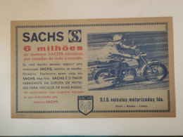 Publicité Motos Sachs, Portugal, 22x13 - Pubblicitari