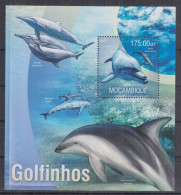 G13. Mozambique MNH 2013 Fauna - Fish - Dolphins - Dauphins