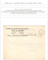 LO Burgerlijke Oorlogsslachtoffers Kortrijk & Omliggende 14-18/40-45 Griffe PORTVRIJDOM Obl. Kortrijk 1960 > BXL - Zonder Portkosten