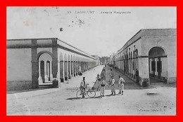 CPA  LAGHOUAT (Algerie)  Avenue Margueritte, Animé, Soldats...P1535 - Laghouat