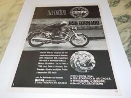 ANCIENNE PUBLICITE LE DEFI 650 TORNADO BENELLI 1971 - Motos