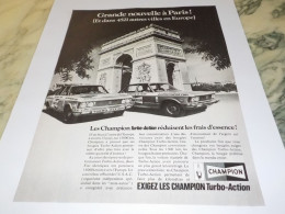 ANCIENNE PUBLICITE GRANDE NOUVELLE A PARIS  BOUGIE CHAMPION  1971 - Autres & Non Classés