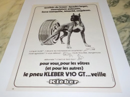 ANCIENNE PUBLICITE QUALITE DU BOXER PNEU  KLEBER 1971 - Voitures