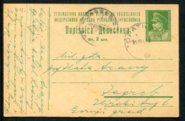 YUGOSLAVIA 1948 Tito 2 (d) Postal Stationery Card  With Text In Croatian/Serbian, Used.  Michel P124 - Ganzsachen