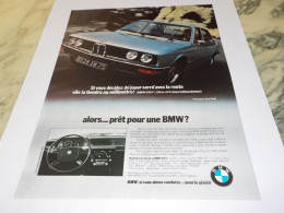 ANCIENNE PUBLICITE PRES POUR UNE BMW   1973 - Voitures