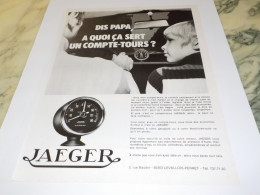 ANCIENNE PUBLICITE UN COMPTE TOURS JAEGER   1973 - Autres & Non Classés