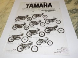 ANCIENNE PUBLICITE FACE A FACE YAMAHA  1973 - Motos