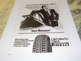 ANCIENNE PUBLICITE CINTURATO PNEU PIRELLI  1973 - Autres & Non Classés