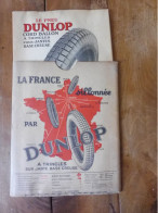 1928  Les Pyrénées Et La Côte Basque : Carte Officielle Du Service Géographique De L'Armée Par DUNLOP...Nombreuses Pubs - Roadmaps