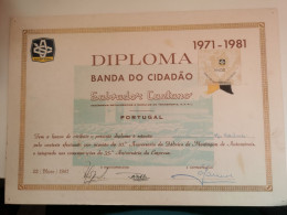 Portugal Diploma, Salvador Caetano 1981 - Cartas & Documentos