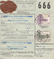 Postcolli - Colis Postaux - 666 - Banque De Huy Lakstempel - Cachet De Cire - Wax Seal - Lacksiegel - Documenti & Frammenti