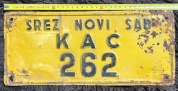 Yugoslav Car Plate Kingdom Of Yugoslavia Novi Sad Kac Post Vehicle35 - Kennzeichen & Nummernschilder